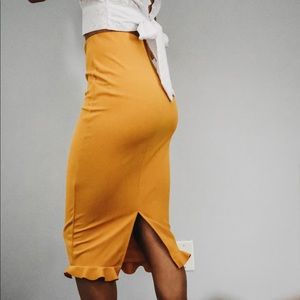 Mustard Yellow Long Skirt
